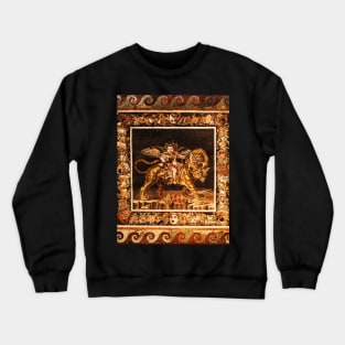 POMPEII ,ANTIQUE ROMAN MOSAICS Young Dionysus Riding a Tiger Crewneck Sweatshirt